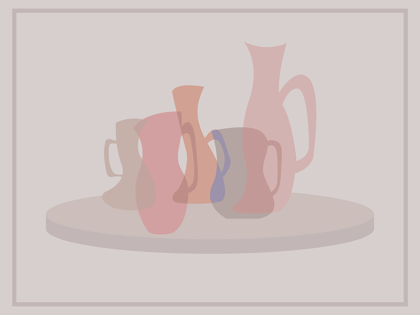 adobe illustrator artwork ceramic color picture crockery Drawing  Jugs kitchen design painting   vector