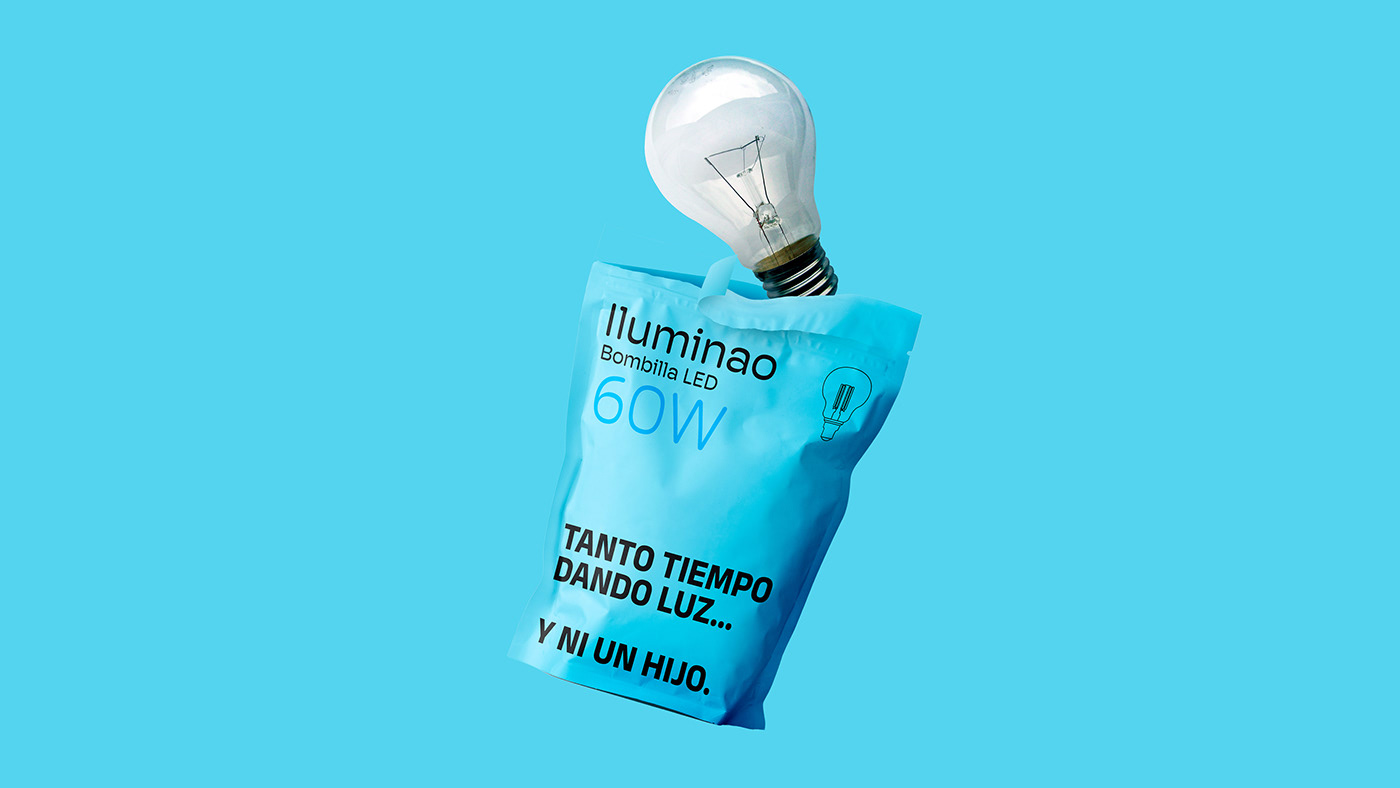 design diseño Packaging humor Claim light Pack bag bombilla Lightbulb