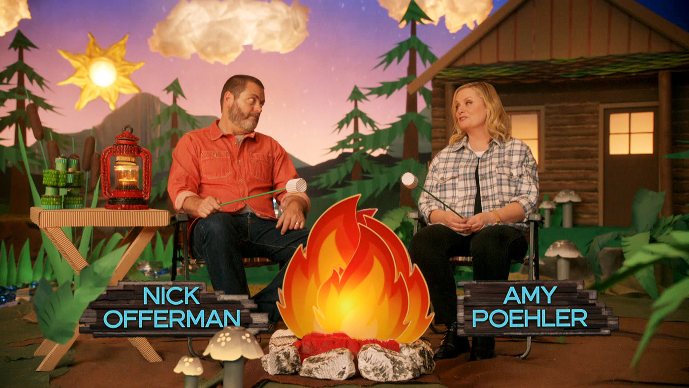 amy poehler camping Competition crafting dragons making it nbc nick offerman Parks and Rec Parks and Recreation