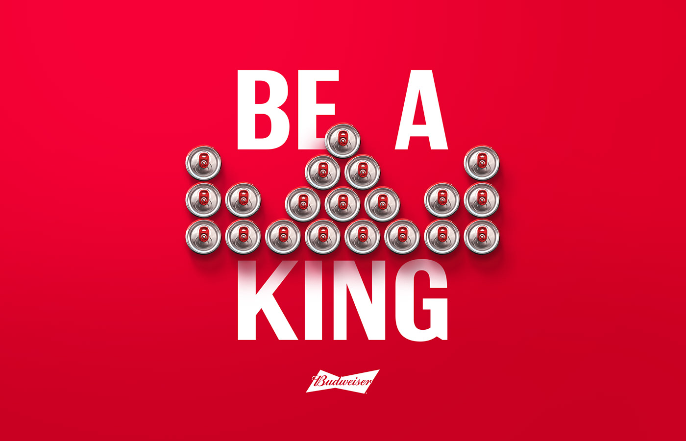 branding  beer Budweiser Packaging brand identity king logo night typography  