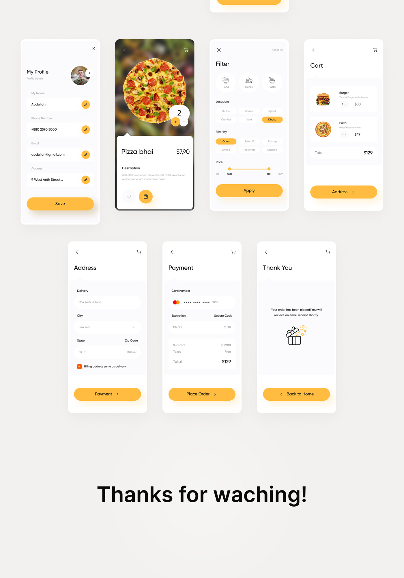 app app design delivery app fast-food Food  food app food delivery app mobile Mobile app UI