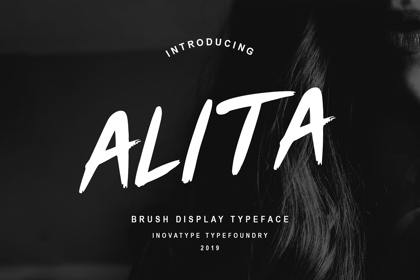 Alita font brush Display Typeface lettering