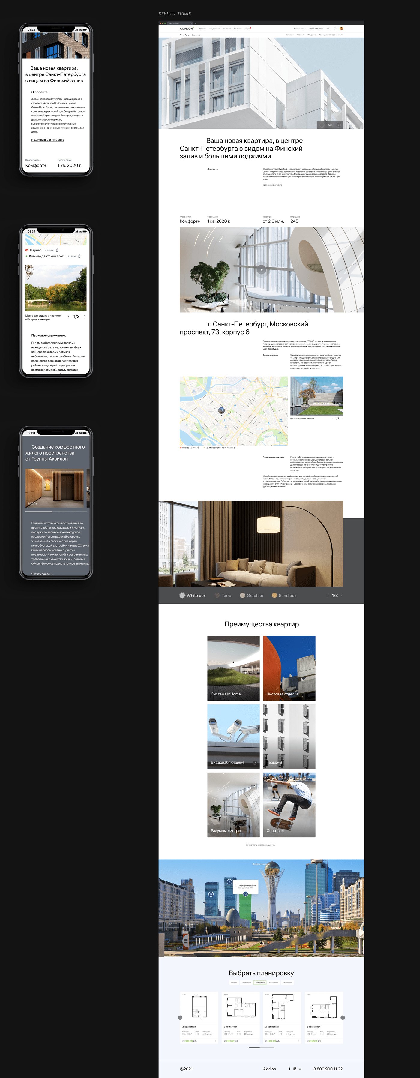 real estate building corporative e-commerce grid Marketplace mobile shop Website architecture