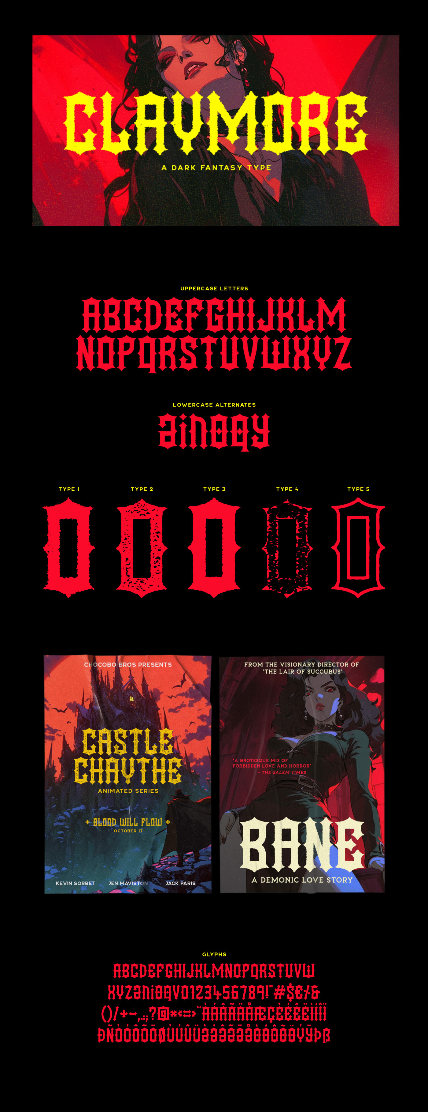 Dark Fantasy font Typeface gothic medieval metal