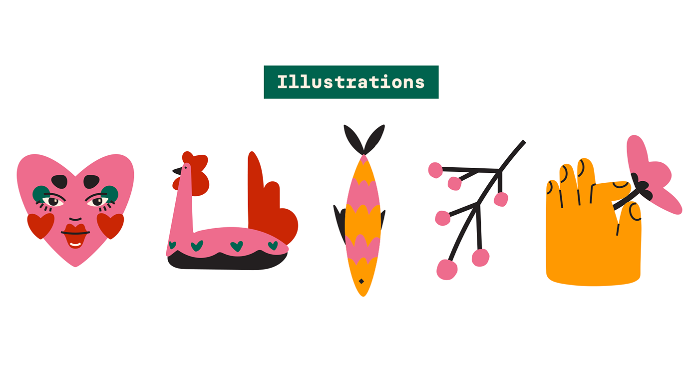 Illustrator ILLUSTRATION  personal branding branding  visual identity typography   pattern floral botanical