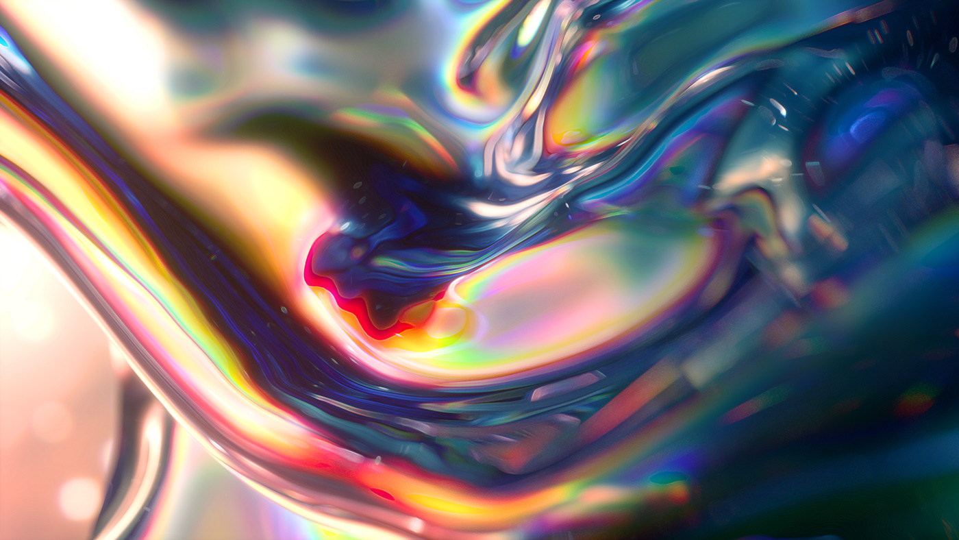 3D abstract cloth glass glow octane rainbow Space  space.nebula