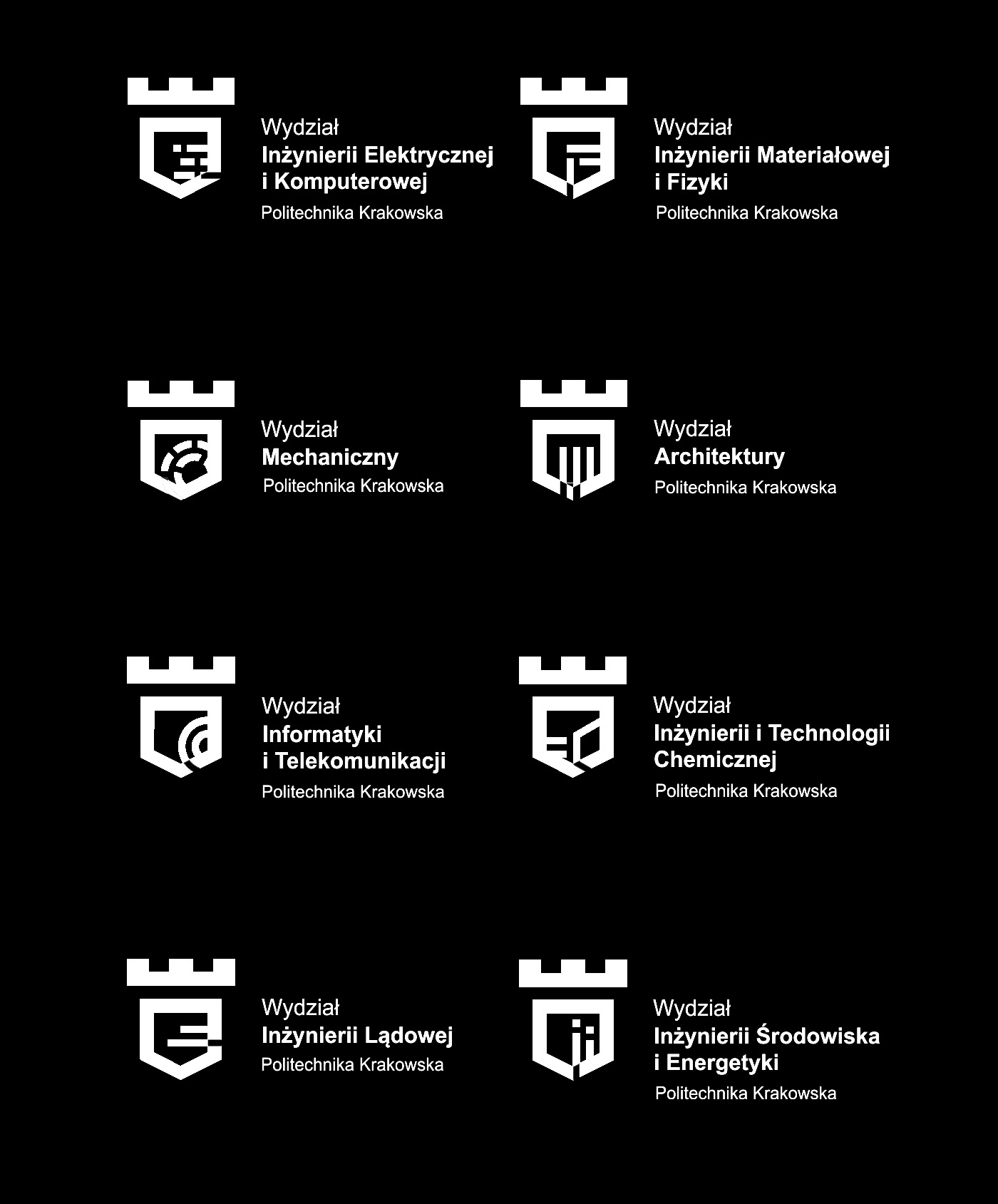 logo logotyp Logo Design university of technology krakow icons icon design 