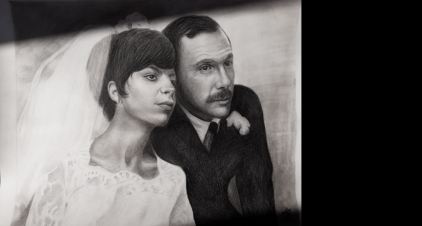 artwork black and white Drawing  Familyportrait  graphite iperrealism paper pencil portrait realisticportrait
