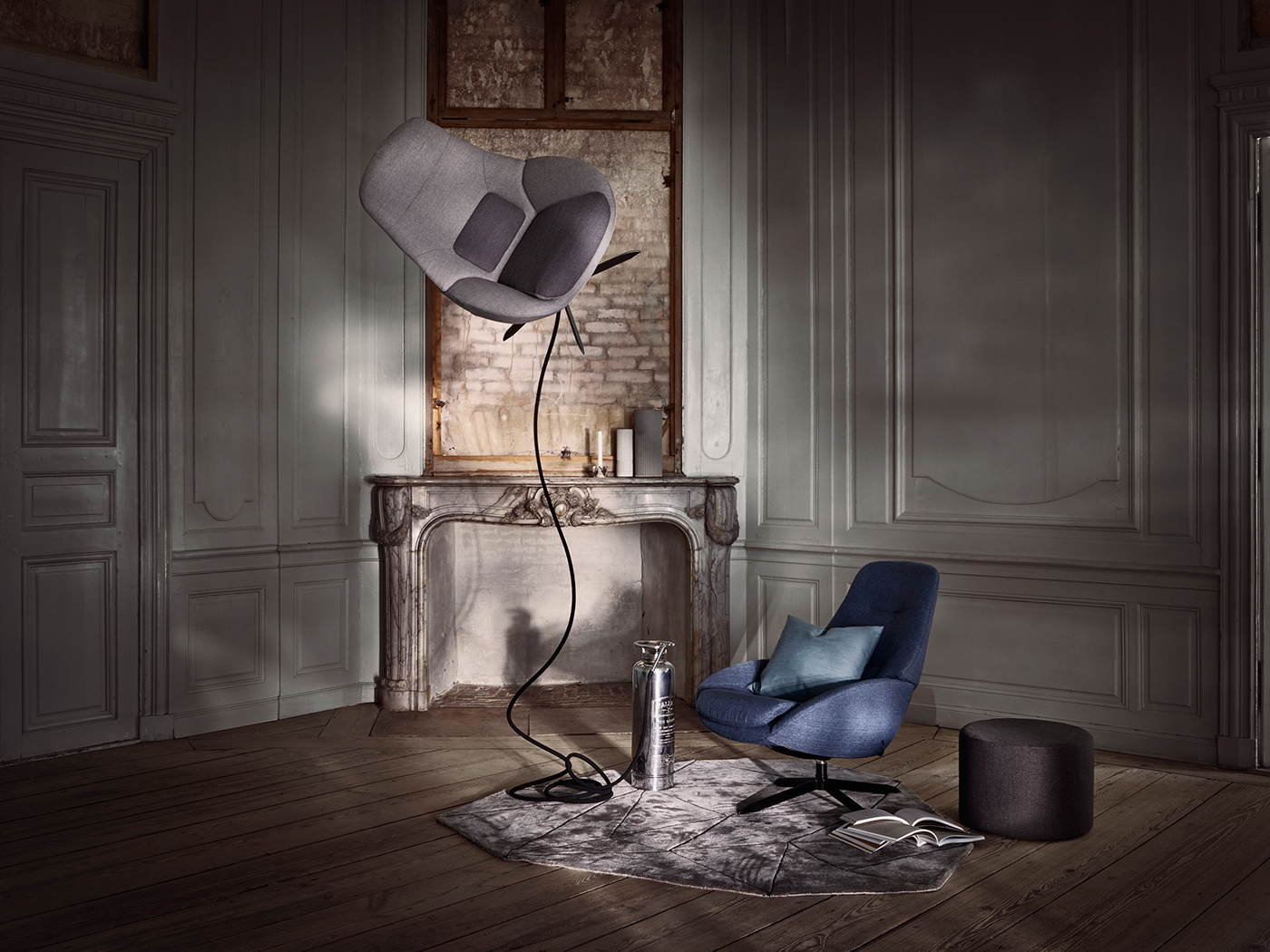 saga armchair Danish Design recliner lounge
