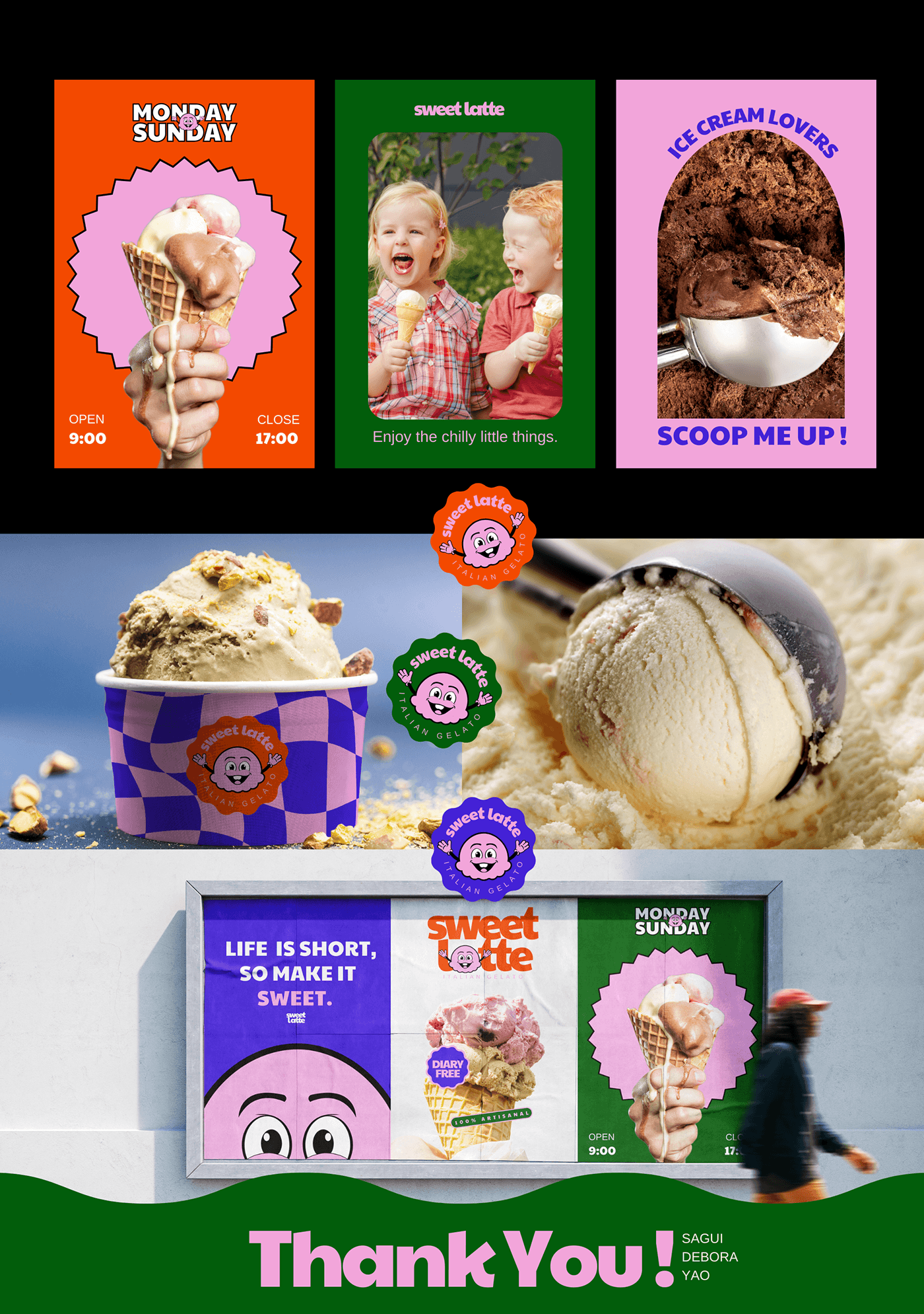 ice cream icecream branding  brand identity Graphic Designer visual identity brand marketing  