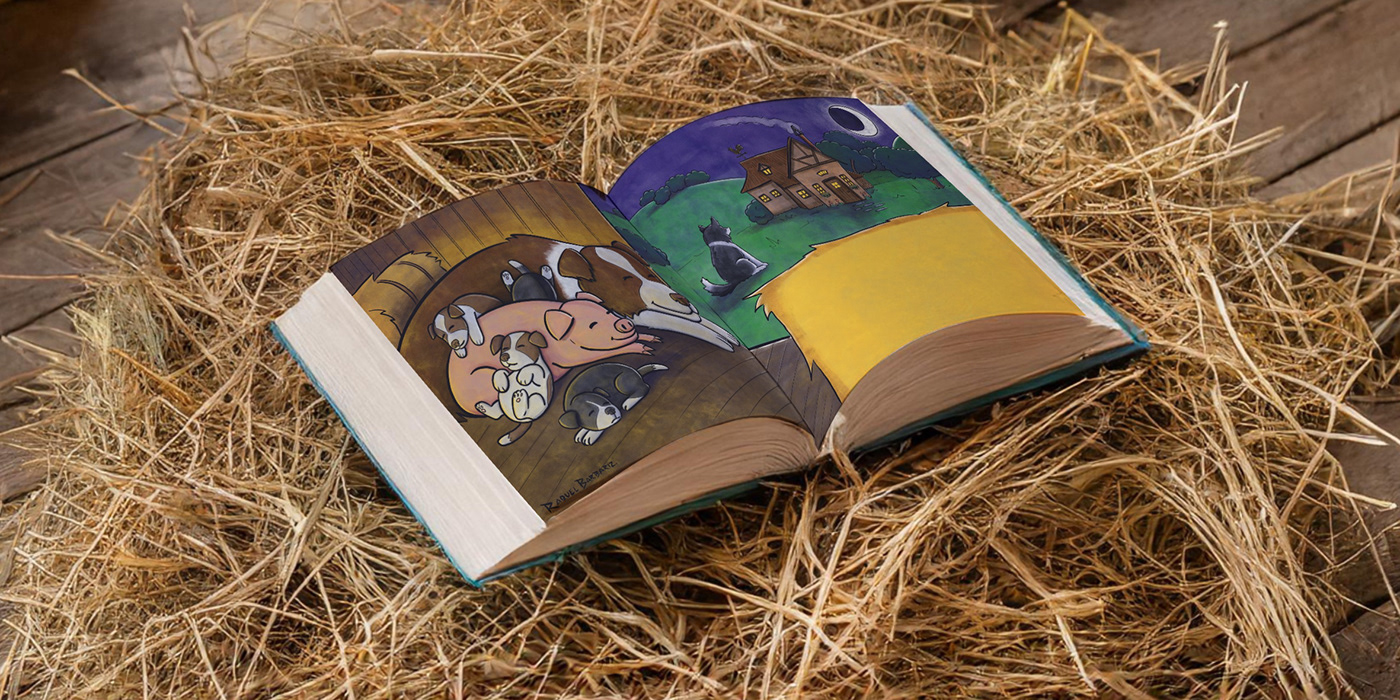 cartoon digital illustration Character design  children illustration animals dog pig ILLUSTRATION  Procreate children’s book