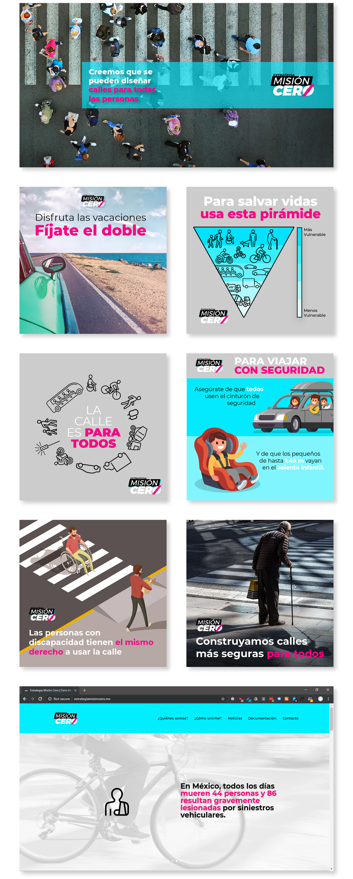 Web Design  graphic design  print Signage social Transport Road Safety