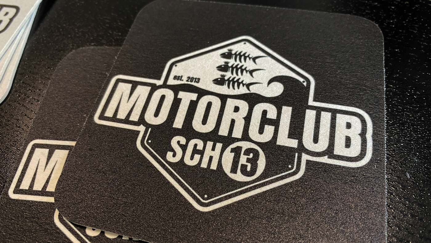 logo motorclub motorcycle scheveningen visual identity