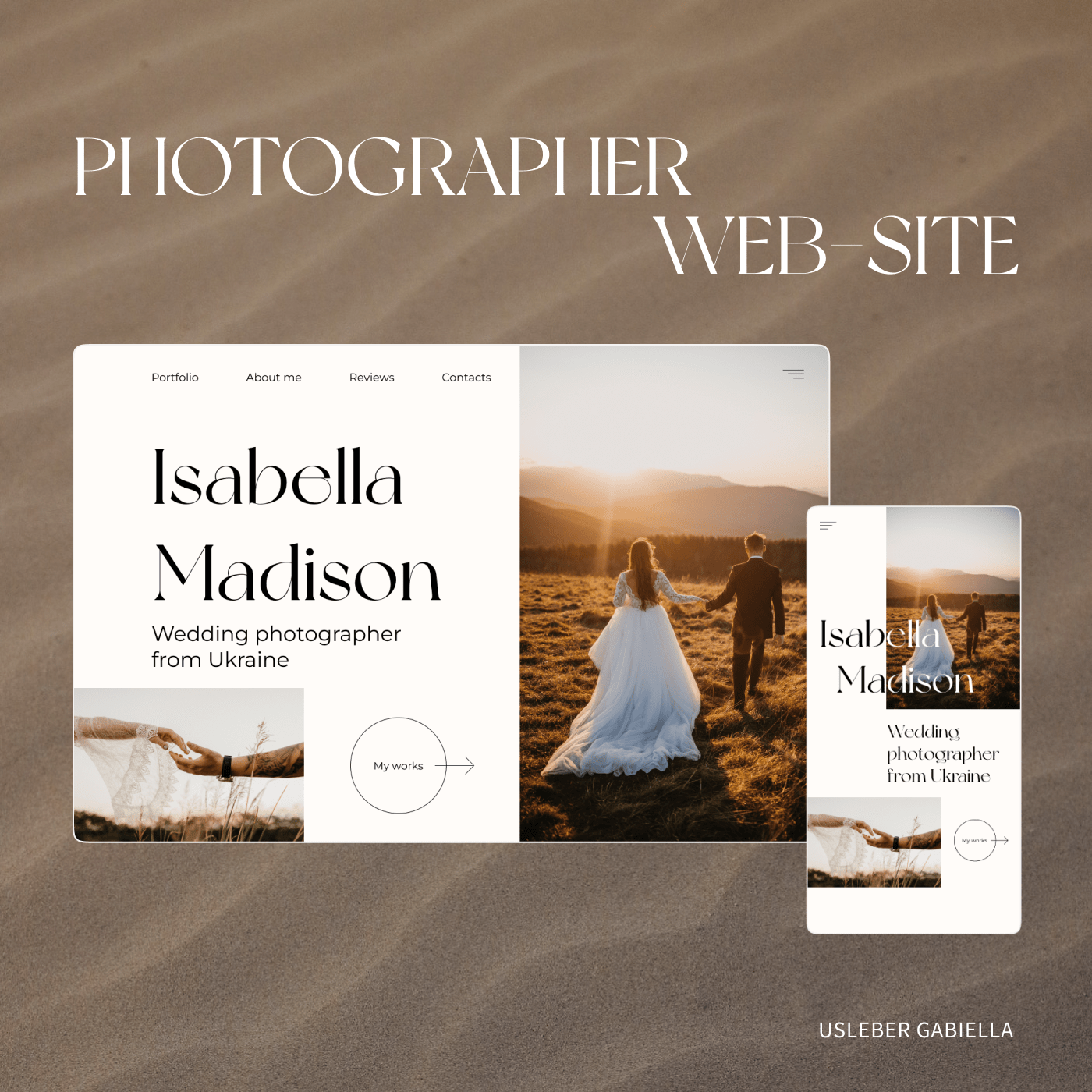 Figma landing page photographer website UI/UX Web Design  Website wedding website веб-дизайн дизайн сайта лендинг