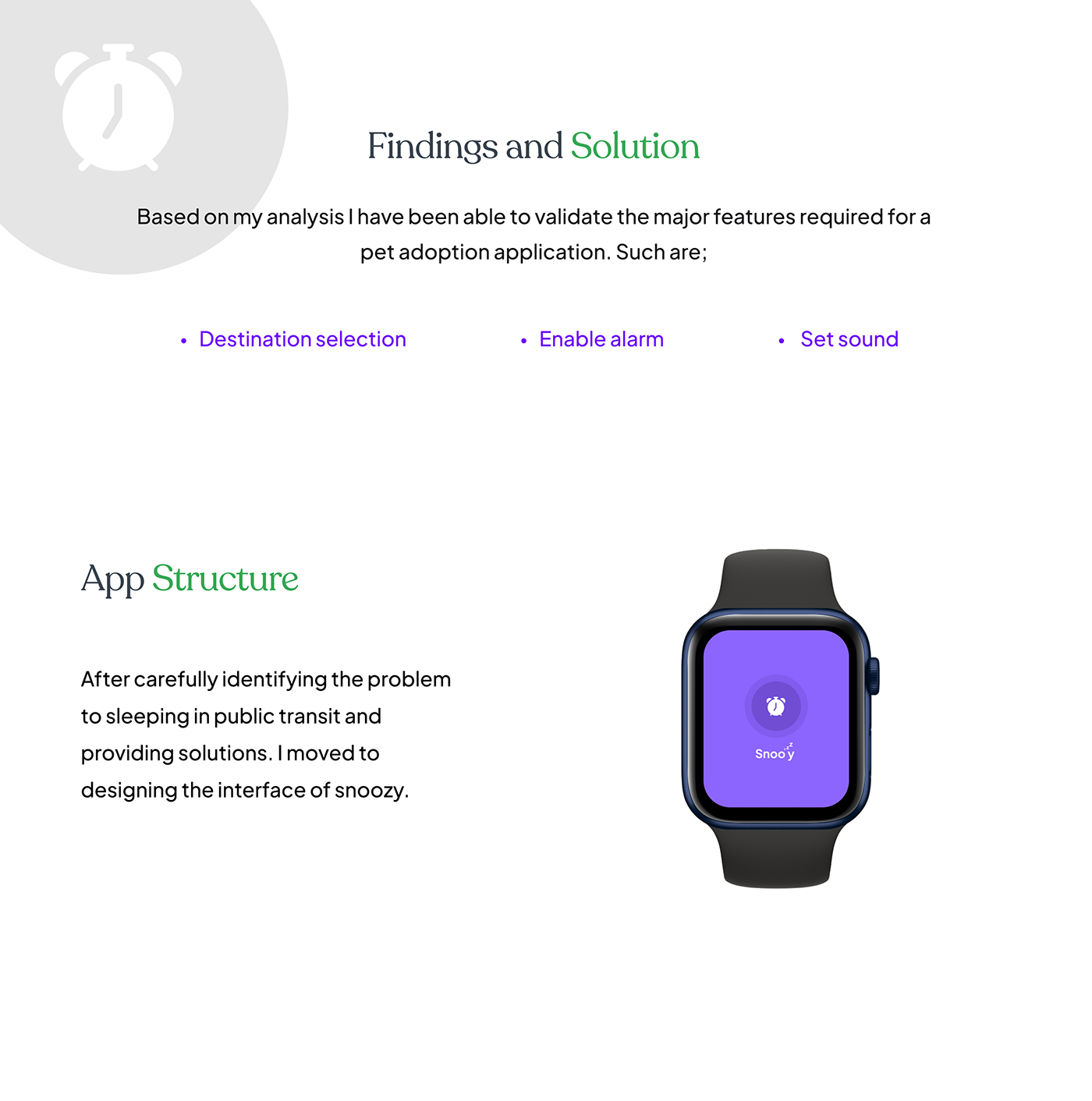 alarm Case Study design mobile product product design  UI ux UX design watch