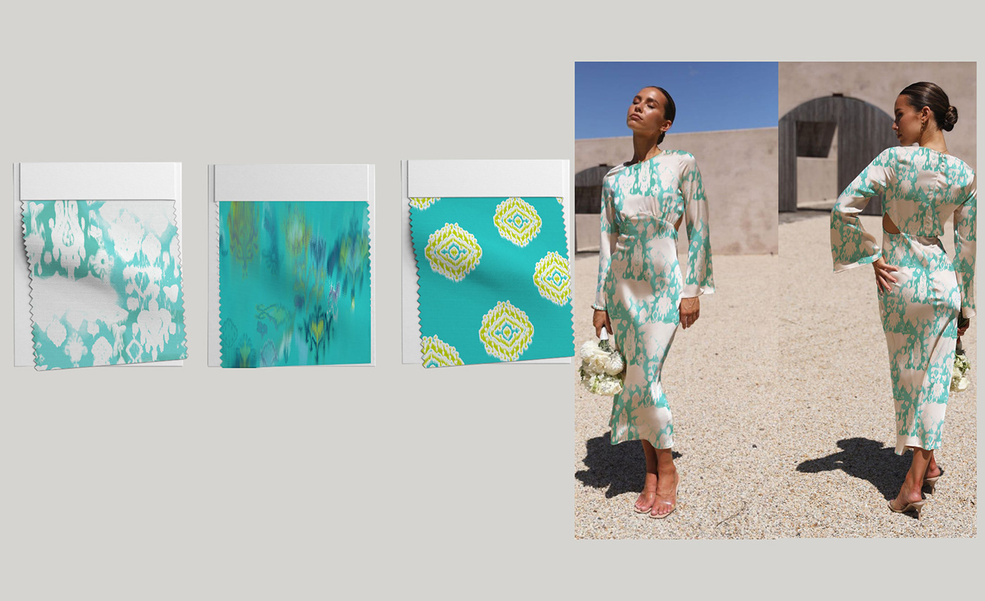 Ikat Fashion  pattern pattern design  Surface Pattern textile seamless pattern print print design  fashion print