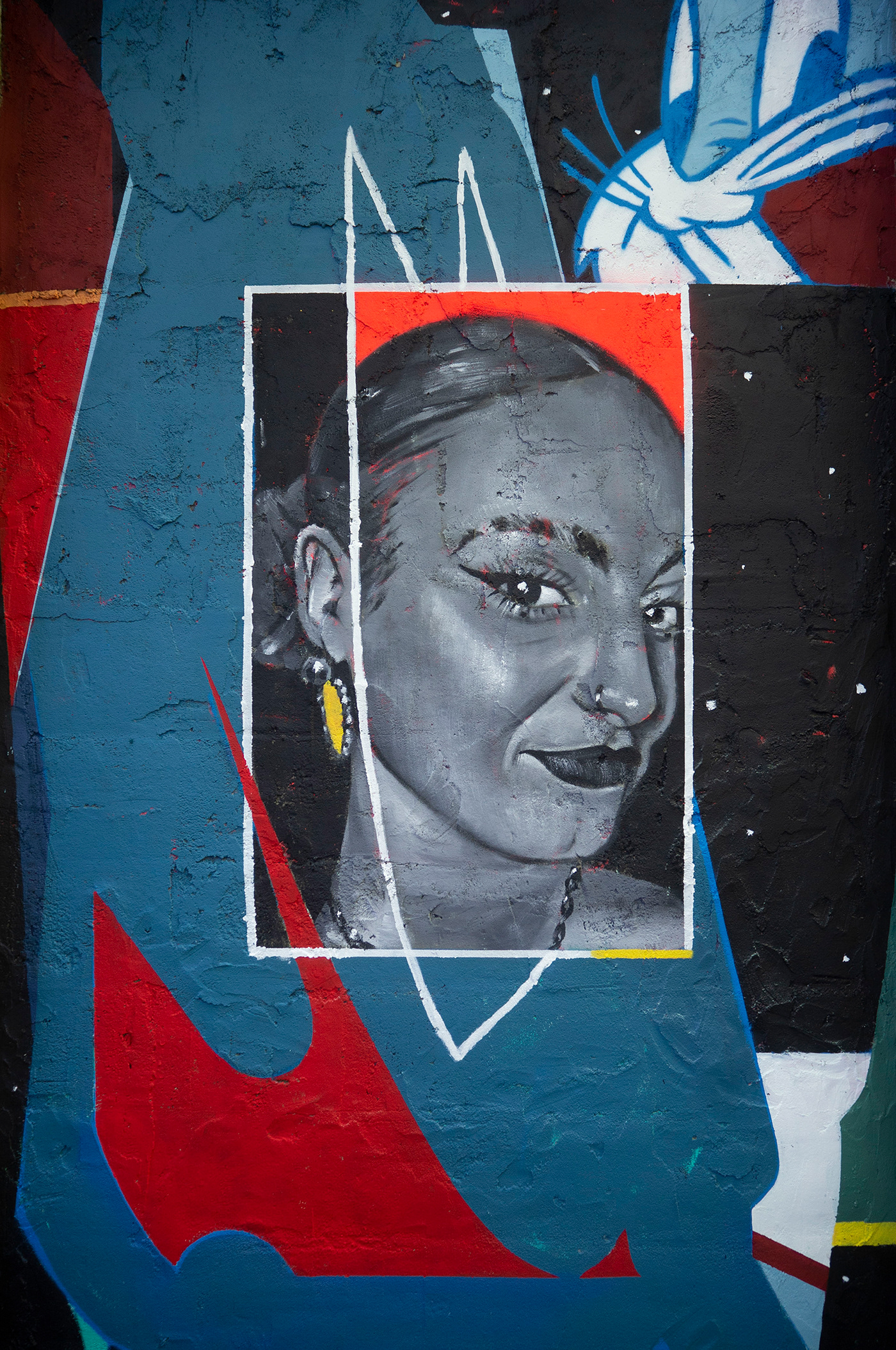 abstract acrylic Graffiti modern Mural paint painting   portrait Street Art  wall