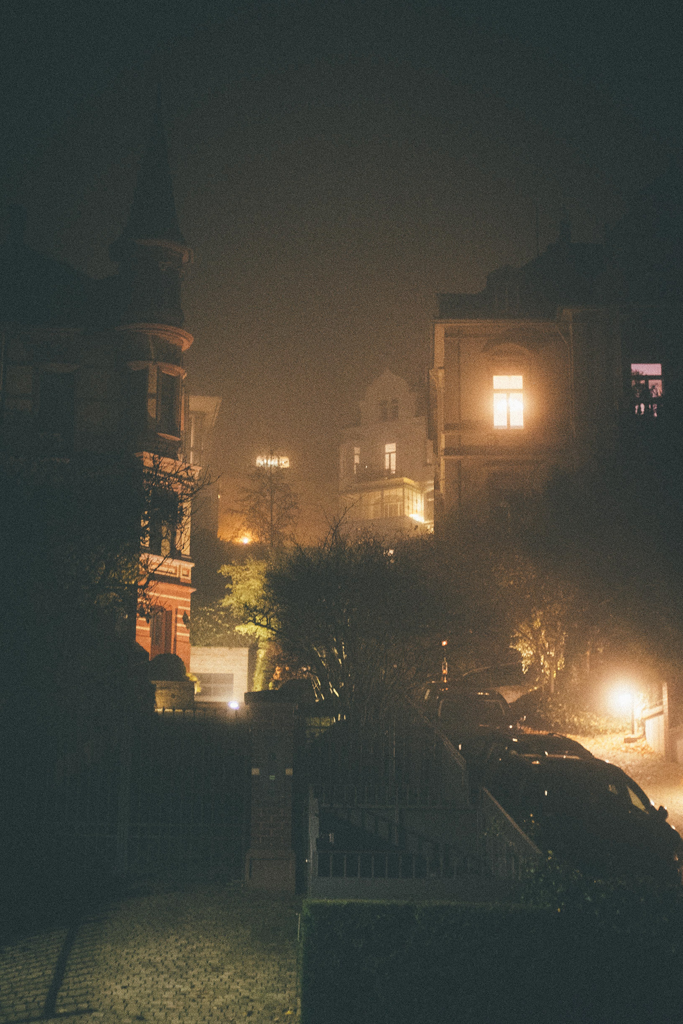 dark fog fujifilm Moody night Photography  shadow Street taunus Wiesbaden