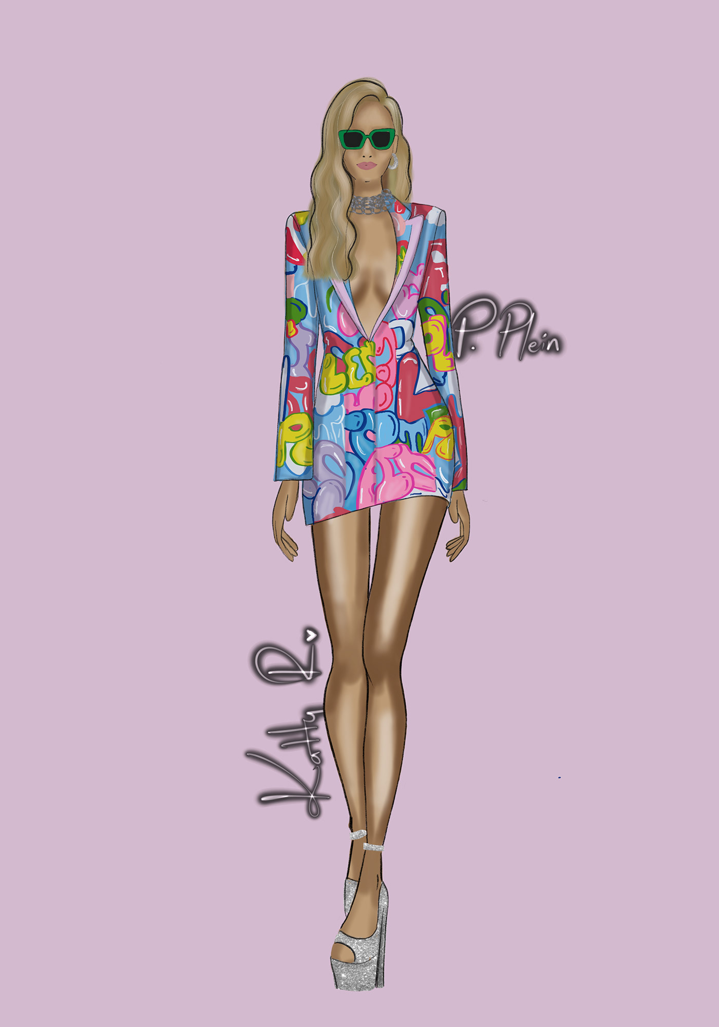 Drawing  Digital Art  ilustration ilustracion moda artist fashion magazine pasarela phillip plein