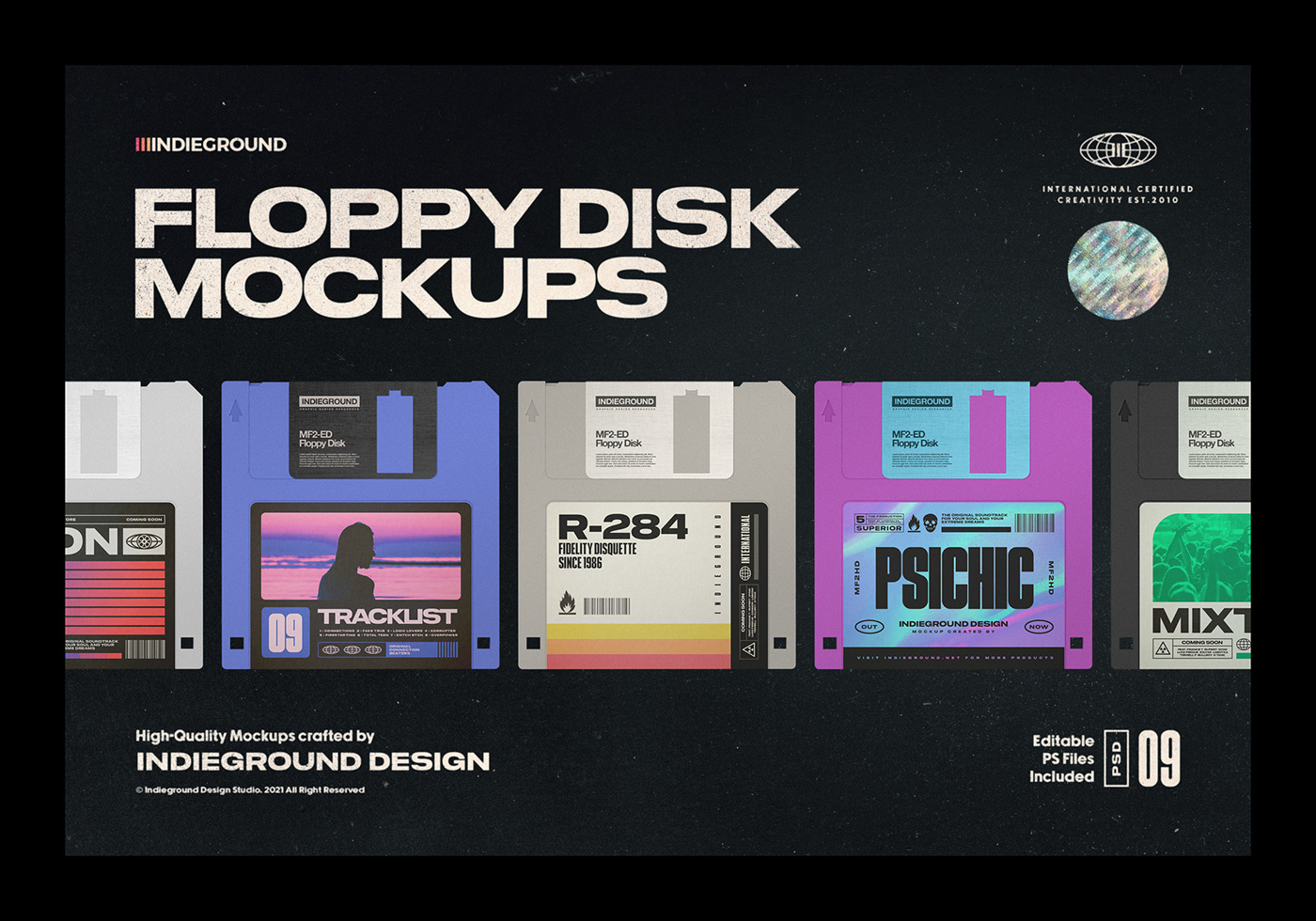 aesthetics floppy floppy disk Gaming Label Mockup photoshop psd Retro template