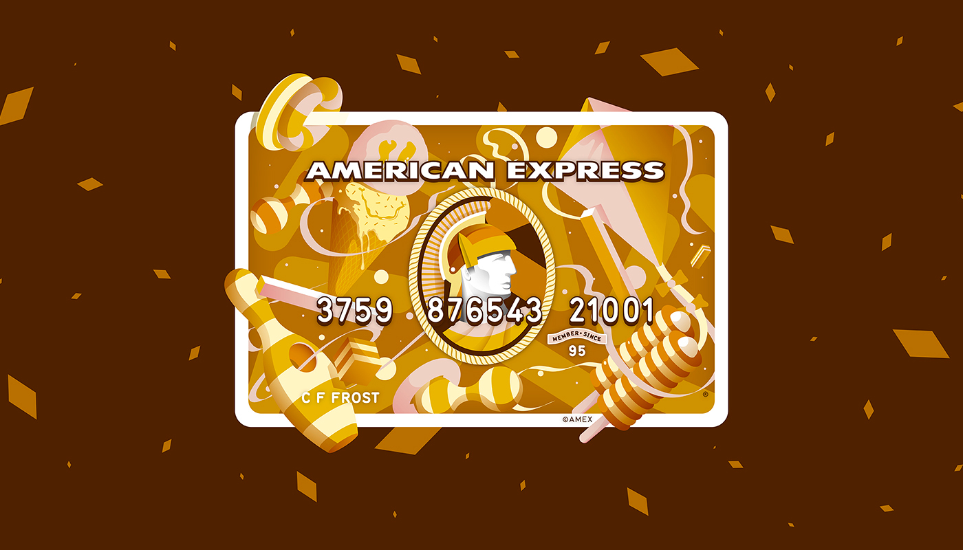 American Express AMEX credit card stripes surreal