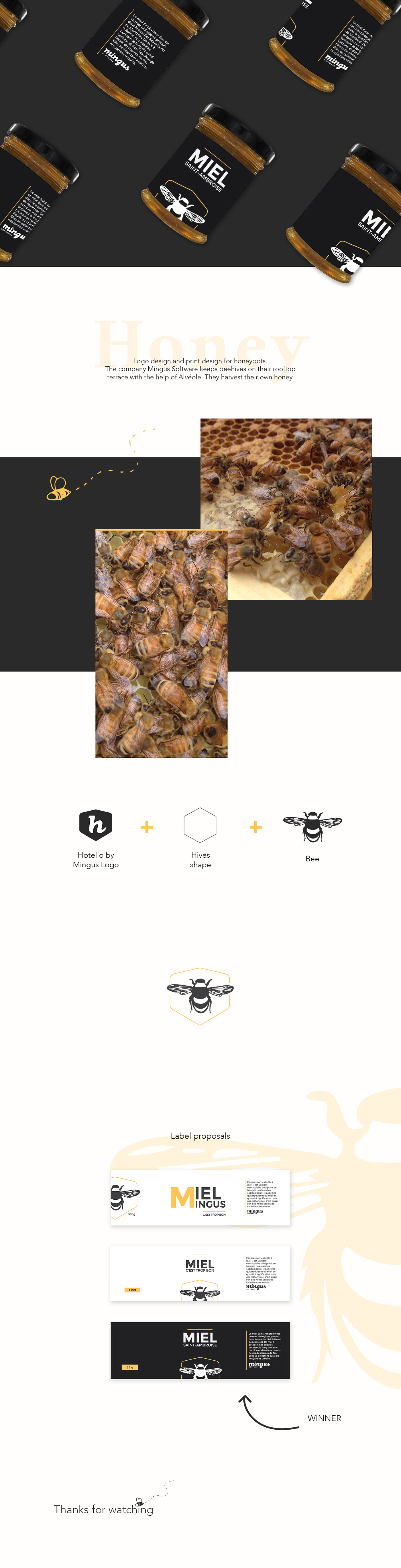honey pots packaging design Logo Design Montreal bees