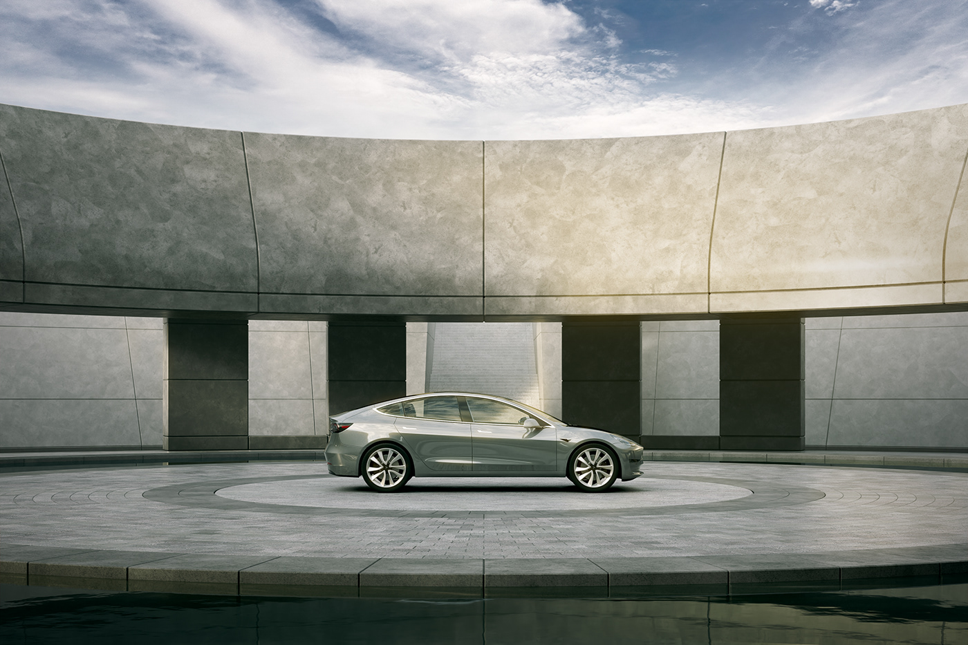 3D Advertising  architecture archviz building car CGI exterior Render visualization