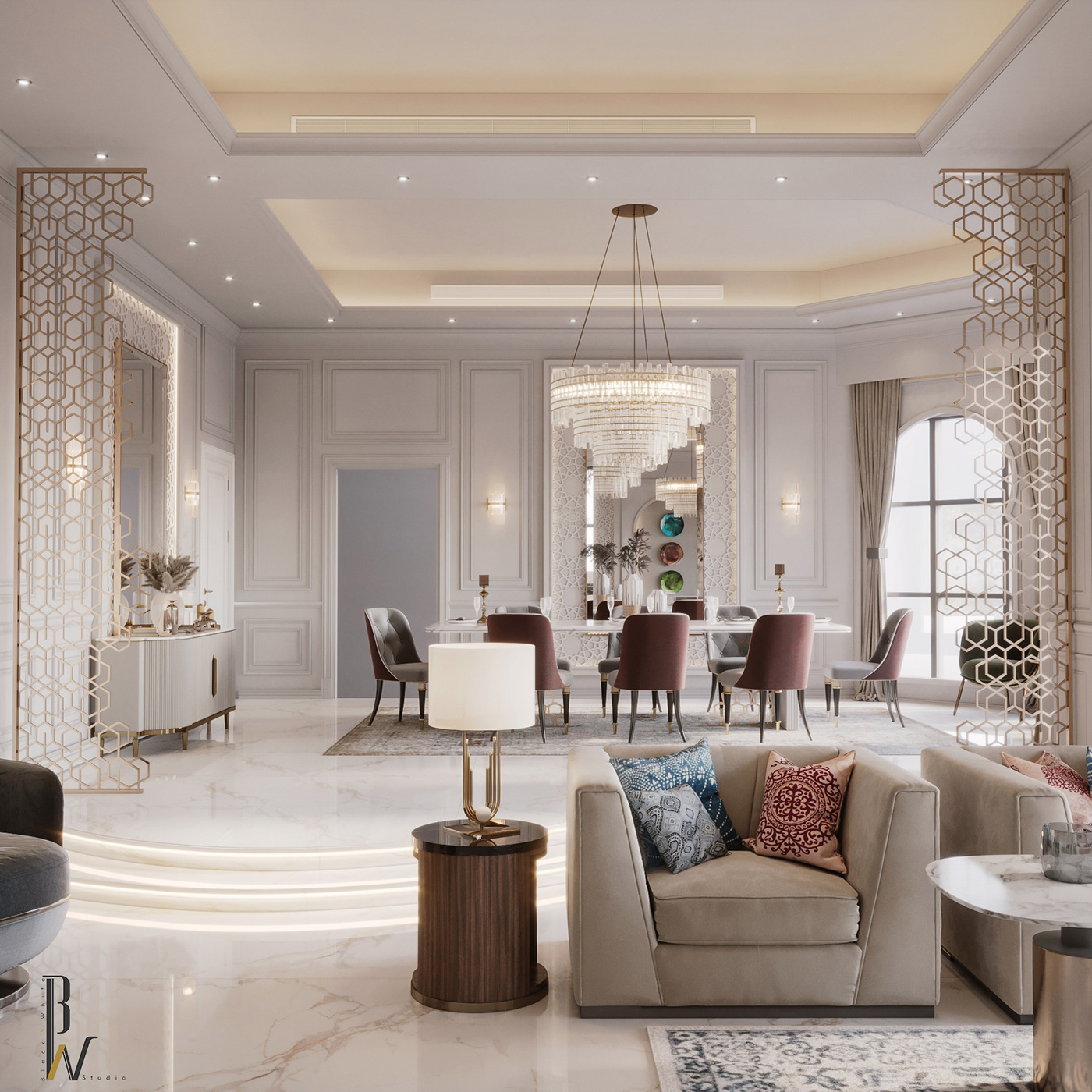 dining Interior interior design  islamic luxury MAJLIS majlis design modern neoclassic sofa