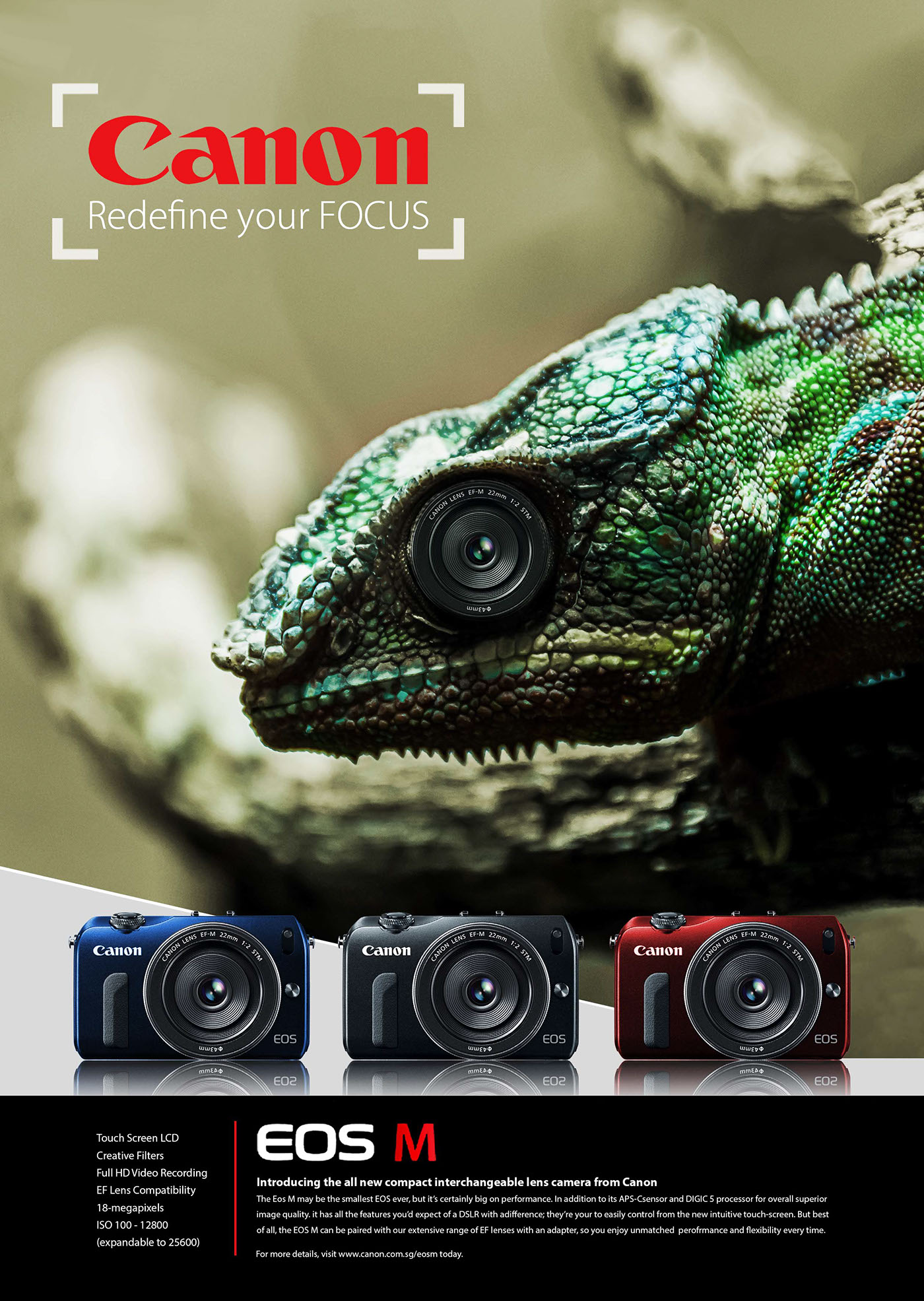 Canon EOS M Camera Advertisement on Behance