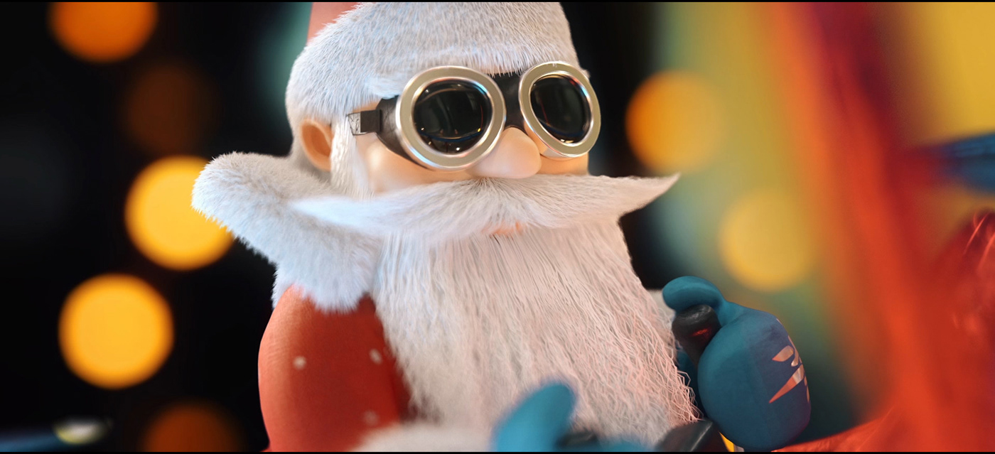 new year Christmas motion design Holiday snowman 3D Nutcracker graphic santa