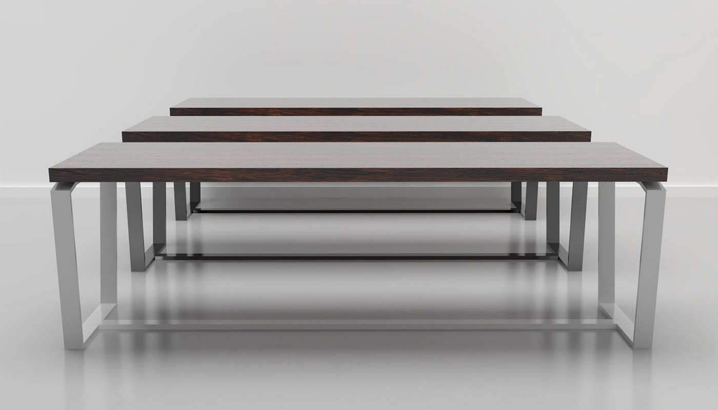 edge dining table furniture steel wood jason phillips design