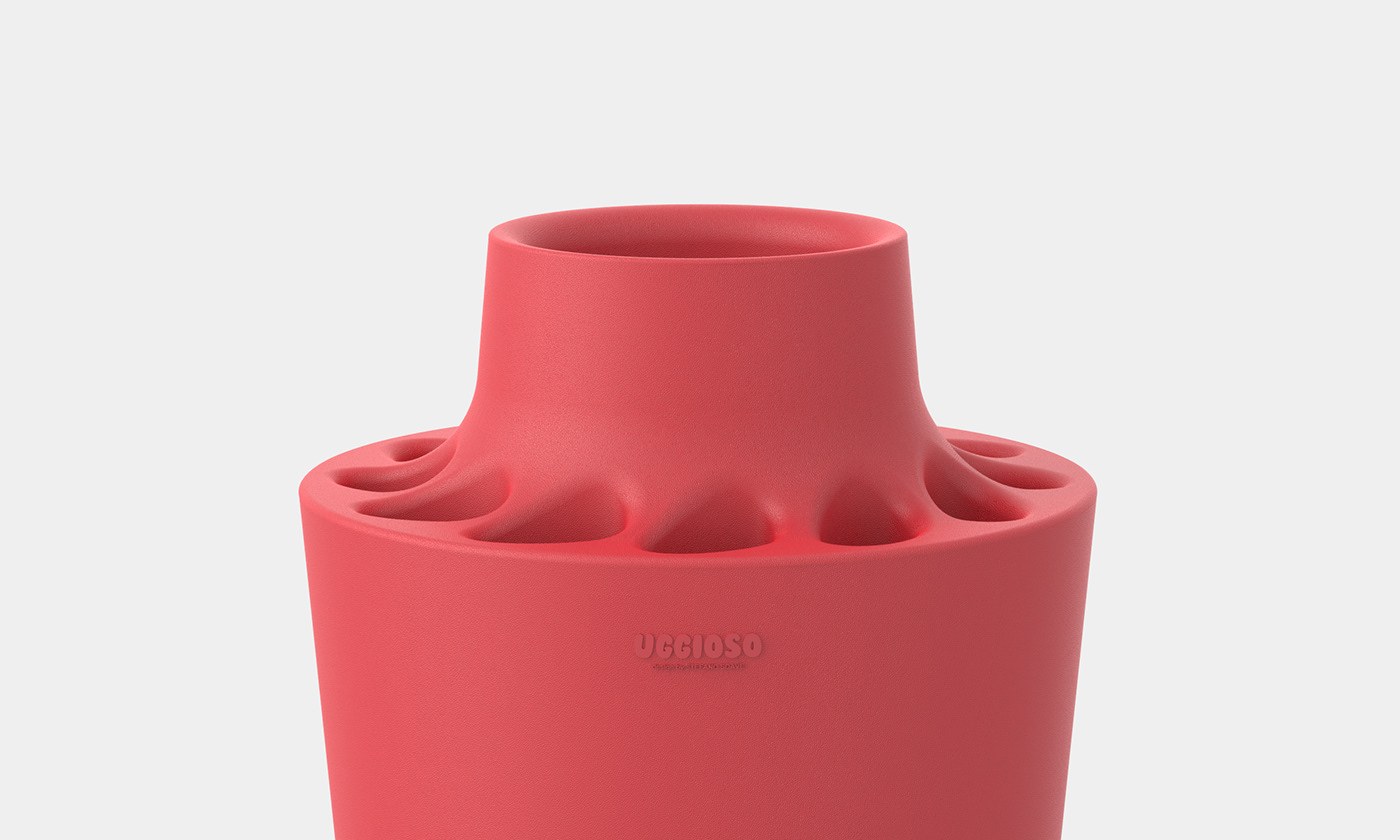 stefano soave stefano soave designstudio design uggioso umbrella stand Umbrella Vase ro rotational moulding polyethylene