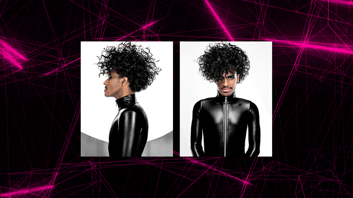 Adobe Portfolio rico dalasam balanga raba music Rap Music rap art direction  retro future 80's neon queer rap gradient