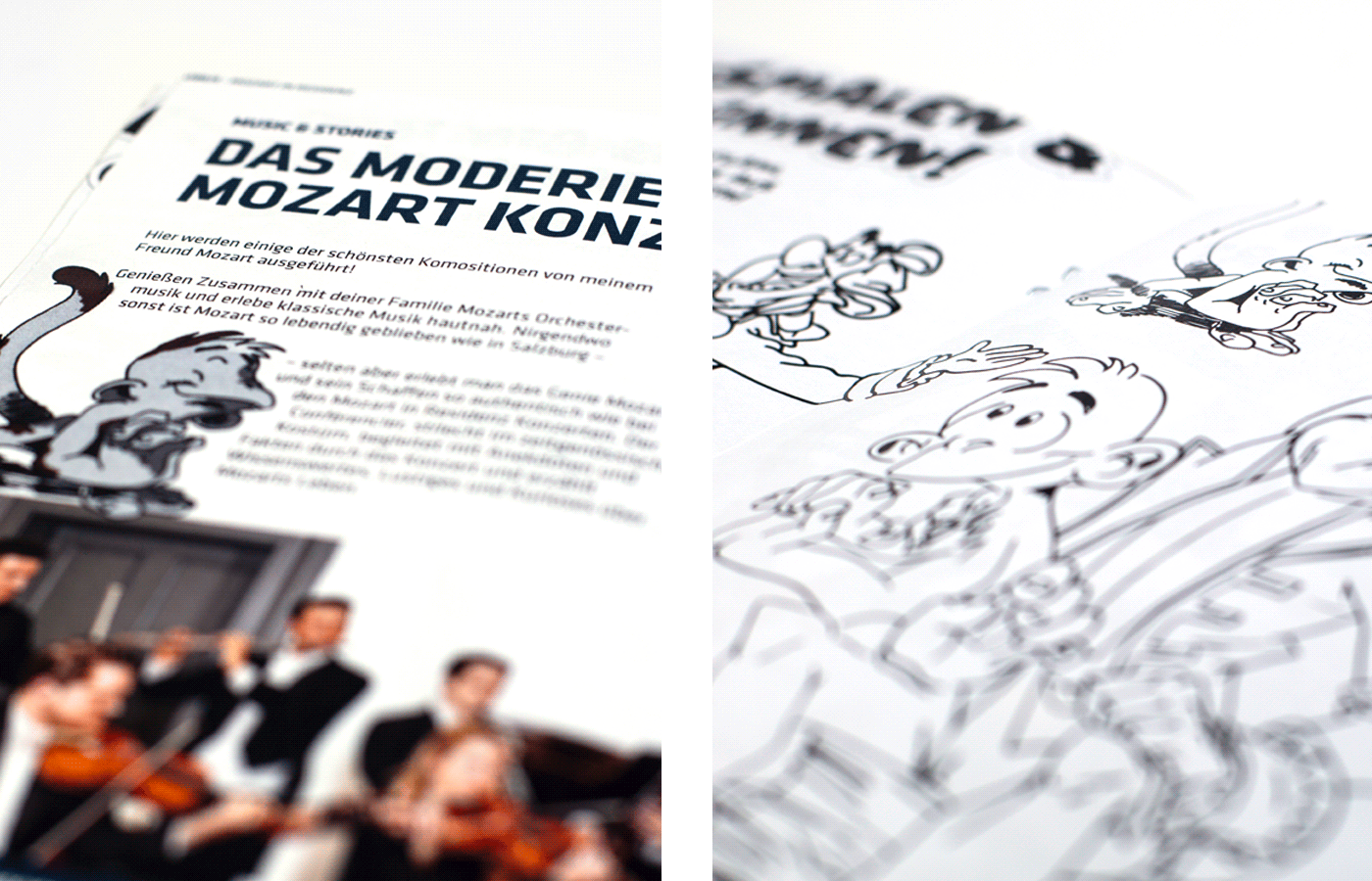 classic music salzburg concert Corporate Design design businesscard folder blue music mozart