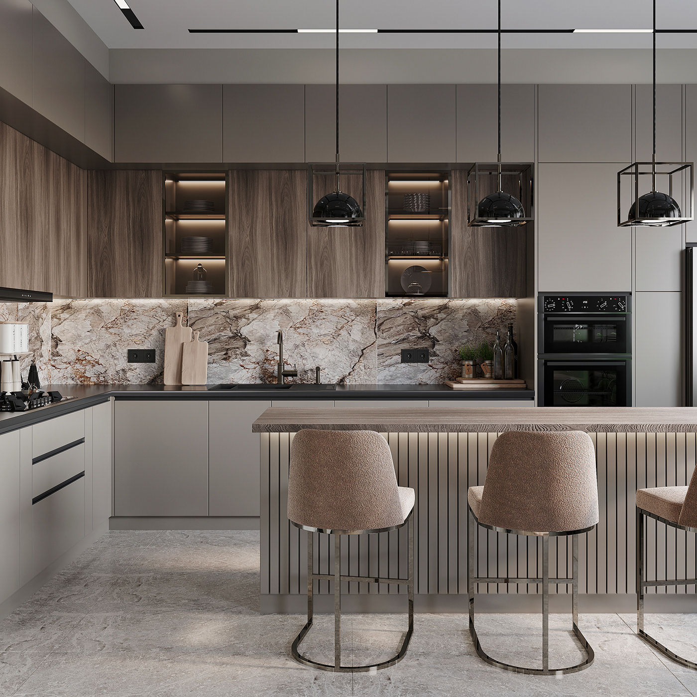 3ds max CoronaRender  interior design  kitchen kitchen design kitcheninterior KITCHENWARE moderninterior visualization