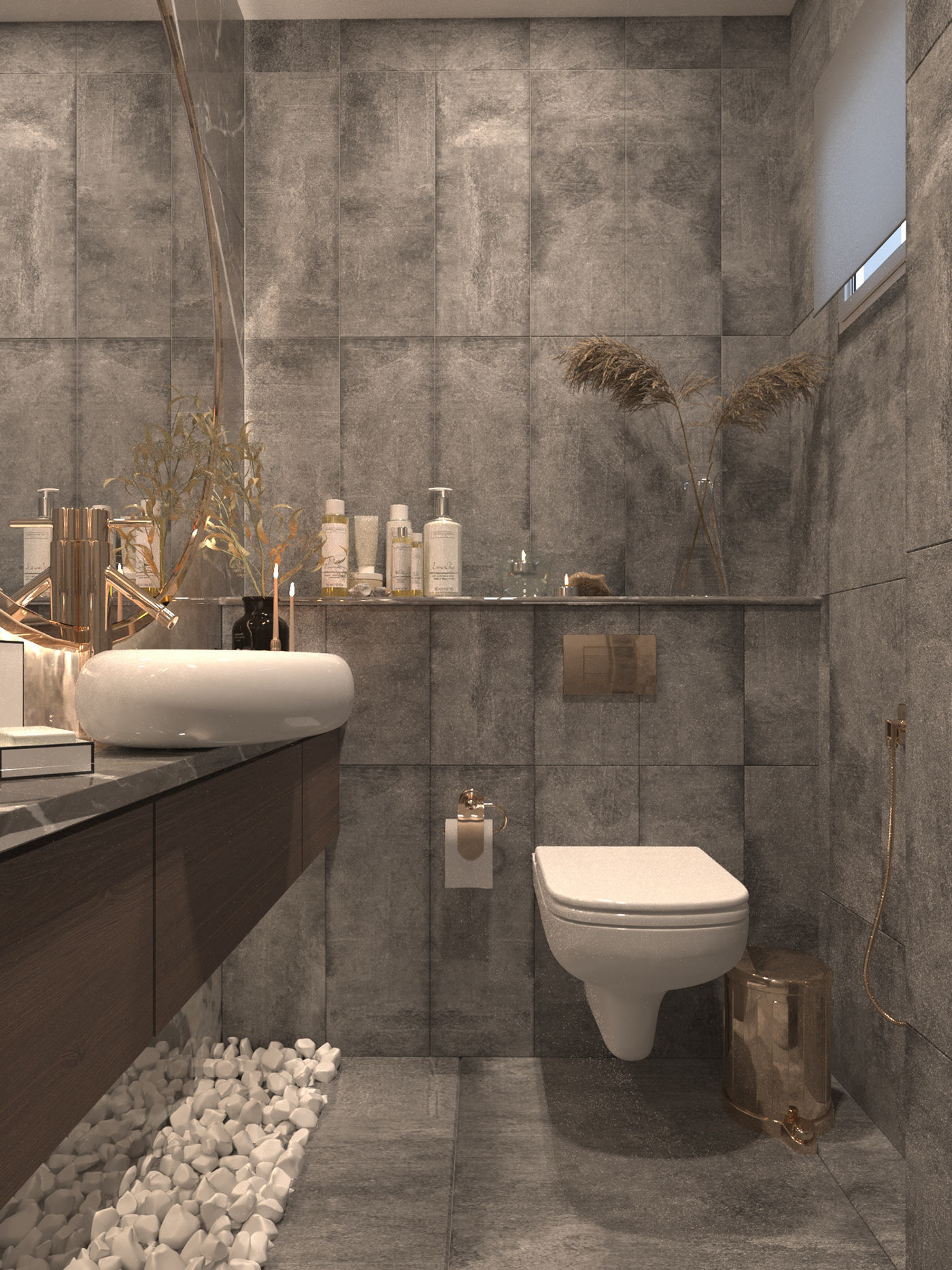 architect bathroom corona GuestBath inova Interior luxury mivida newcairo Villa
