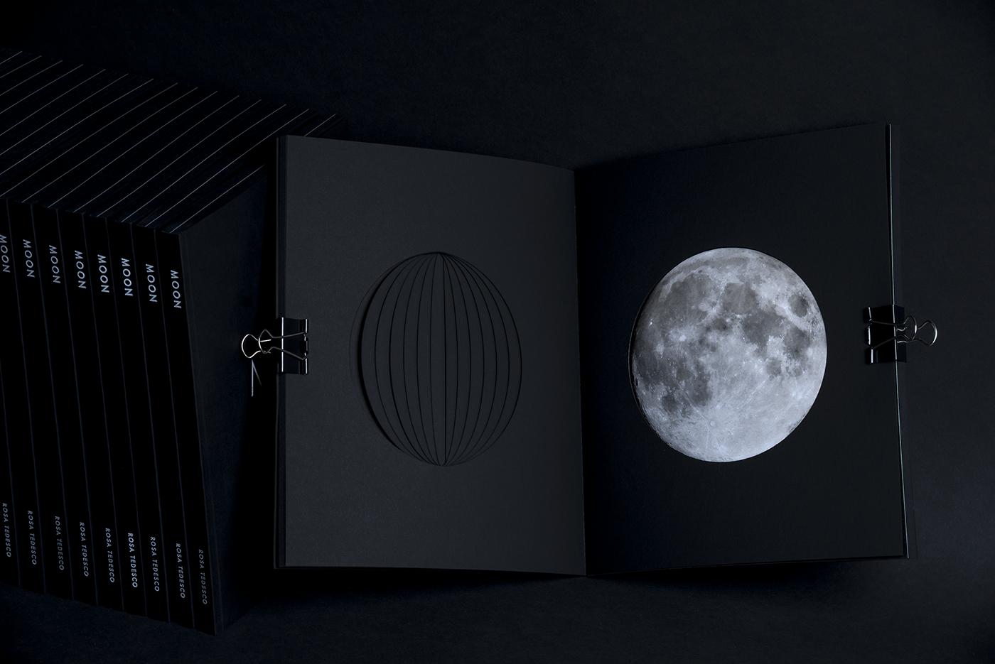 moon book paper Paperbook black nasa esa artbook Apollo apollo 11