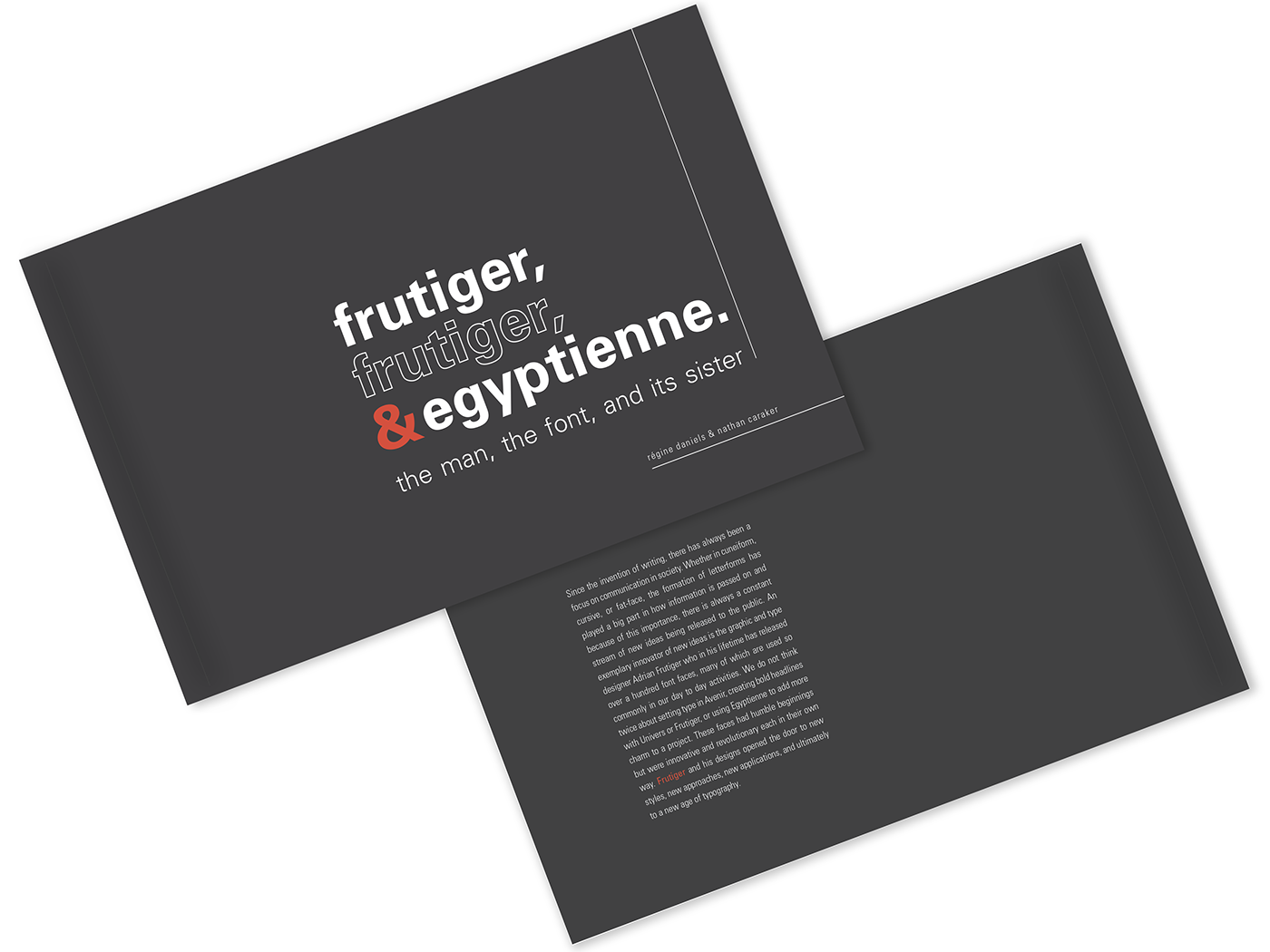 frutiger Type Specimen typography   graphic design  Layout Design print design  infographic
