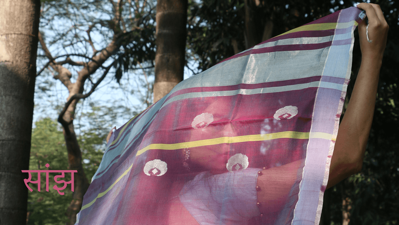 weaving handloom chanderi Duppata textile