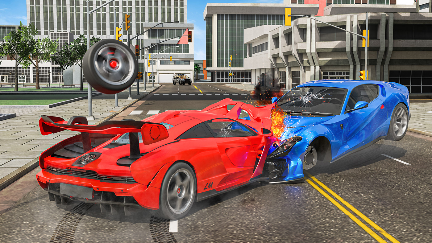 car crash Renders CGI blender unity Adobe Photoshop