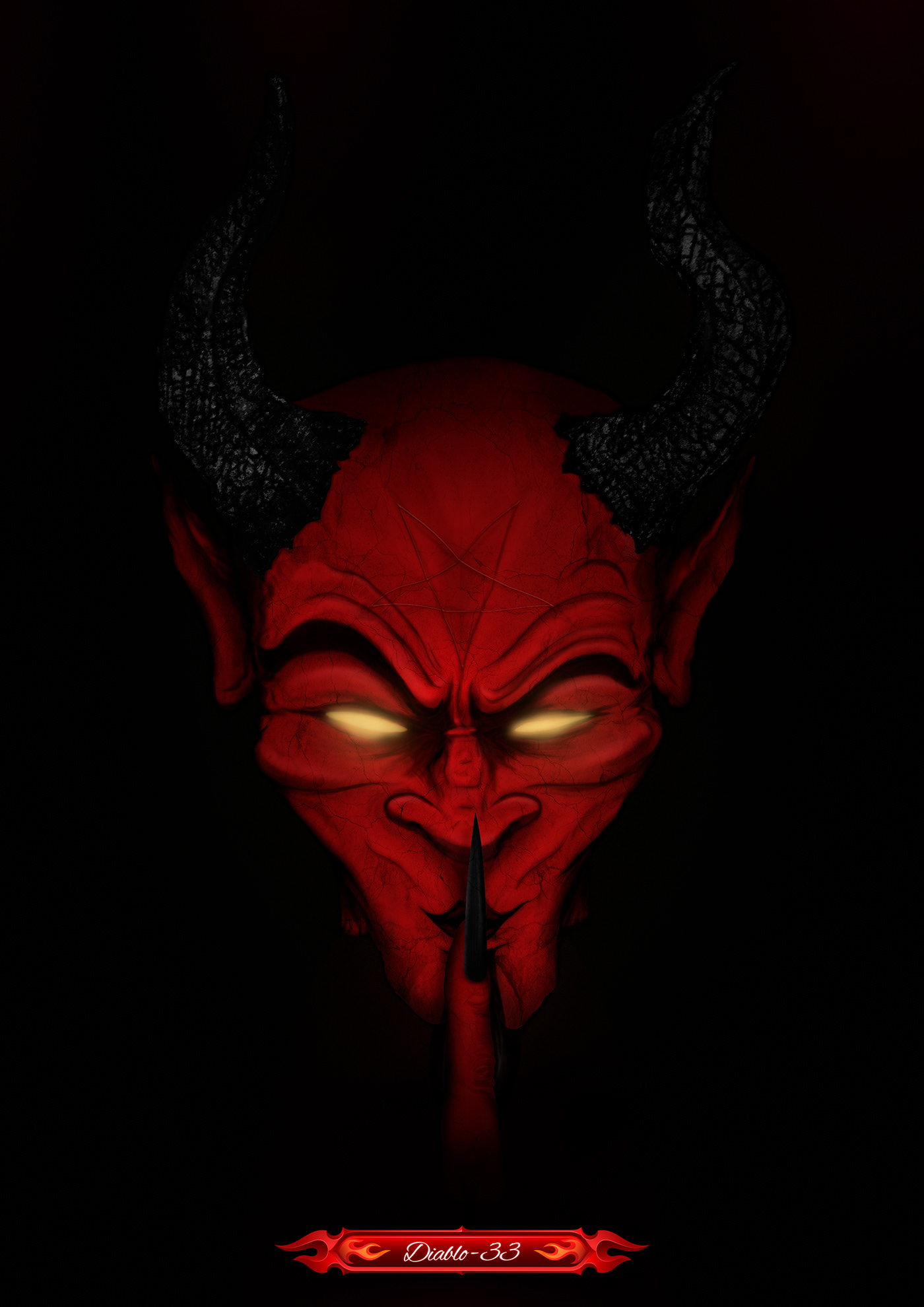 diablo ilustración digital Satanás   sketch