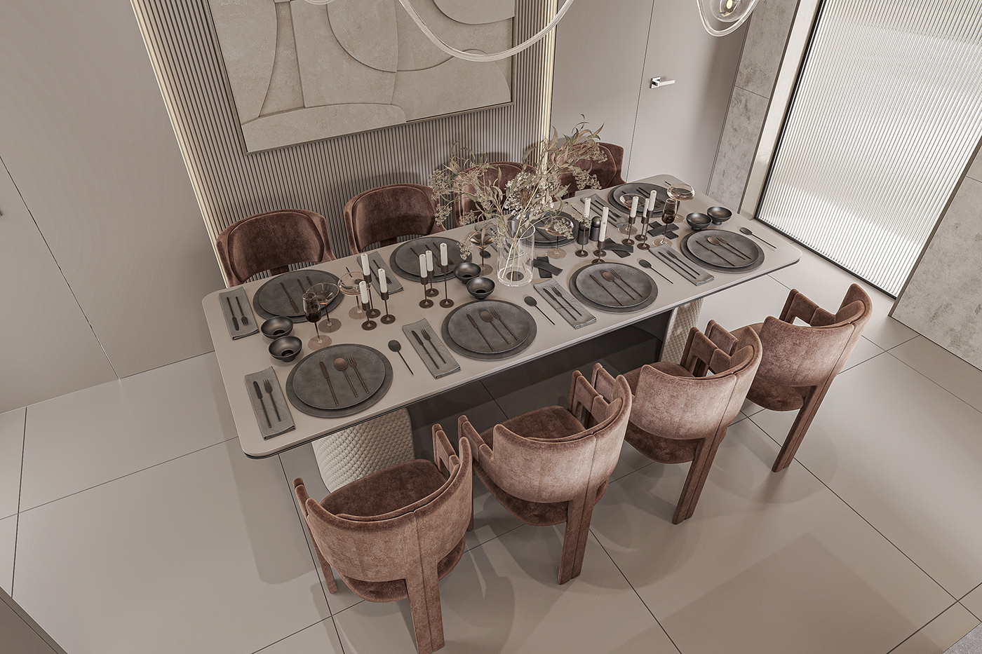 3ds max 3dvisualization Behance corona Interior interior design  kitchen minimalist Render warm