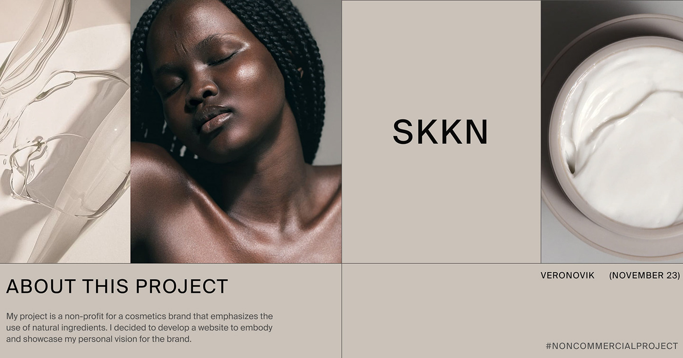 cosmetics Nature organic skin skincare uxui Website Web Design  beauty design
