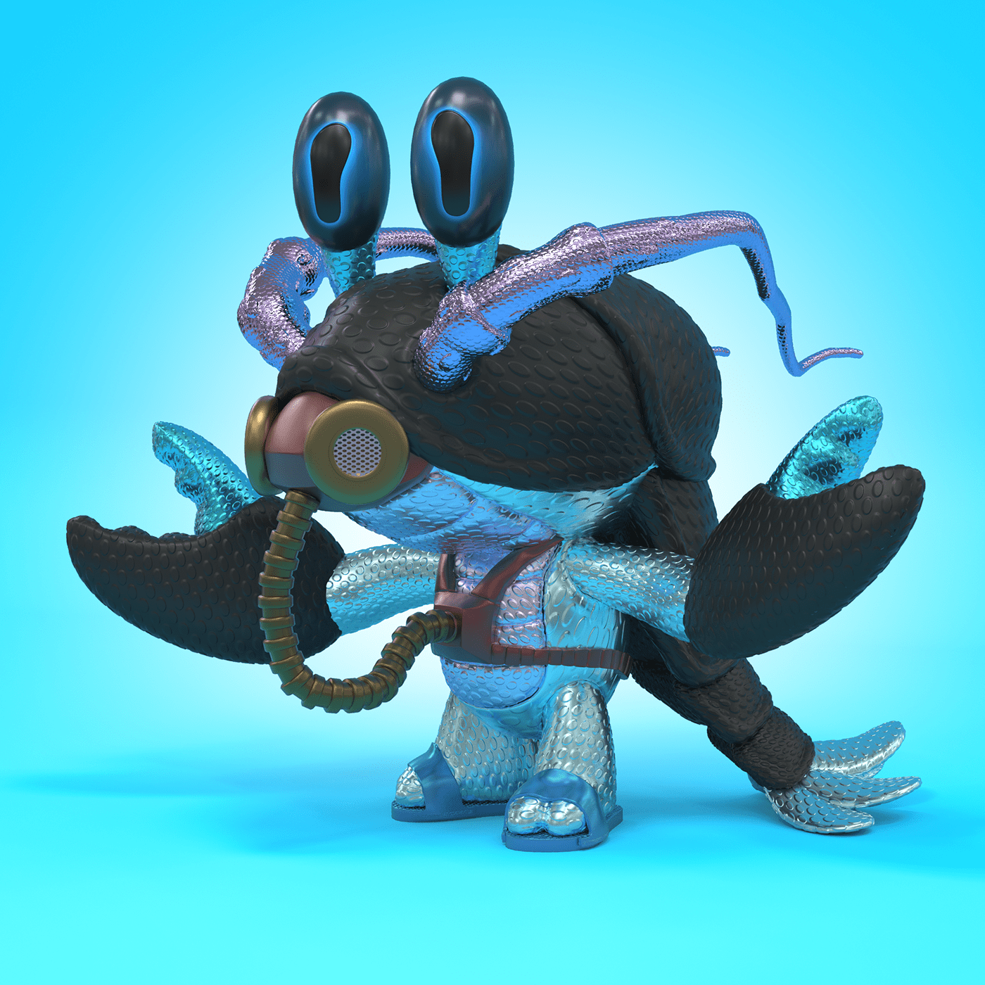 cartoon Character design  concept art crab cryptoart Digital Art  digital illustration lobster nft nftart