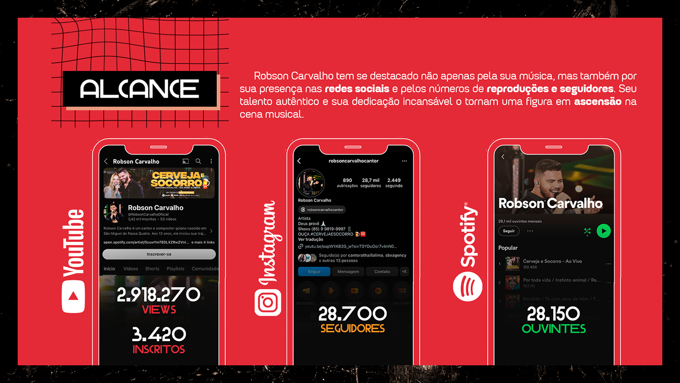 design midia kit media flyer musica sertanejo cantor Artista agenda design gráfico