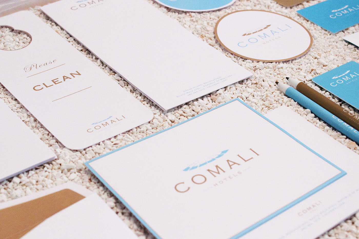 rebranding Identity System hotel beach Island Stationery Rebrand