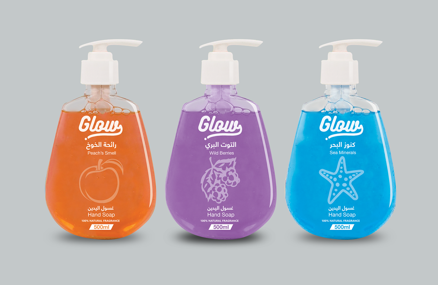 smell SHOWER gel hand soap logo glow Pack