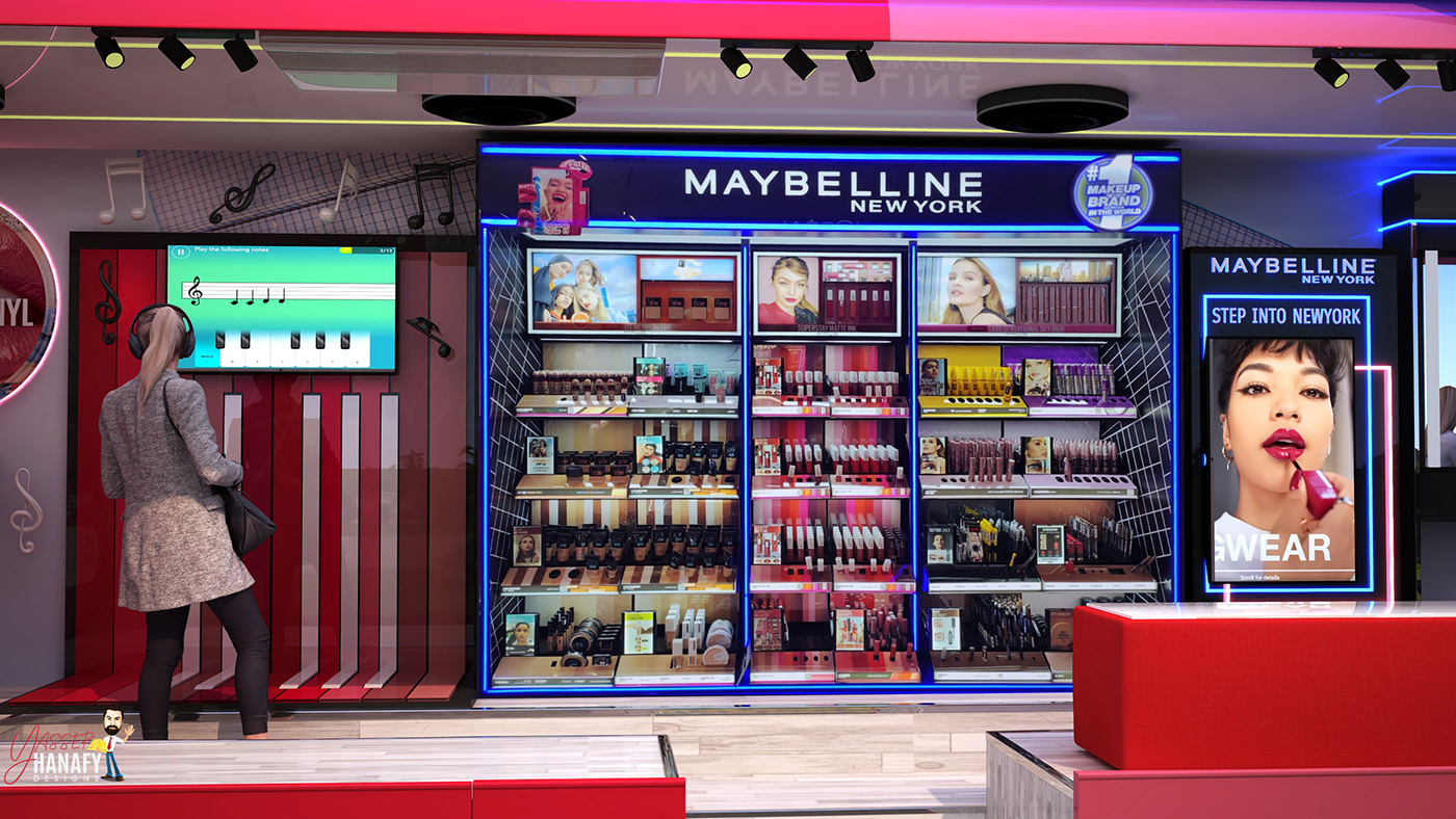 Maybelline vinyl music makeup beauty store salon Roadshow bus yasser hanafy