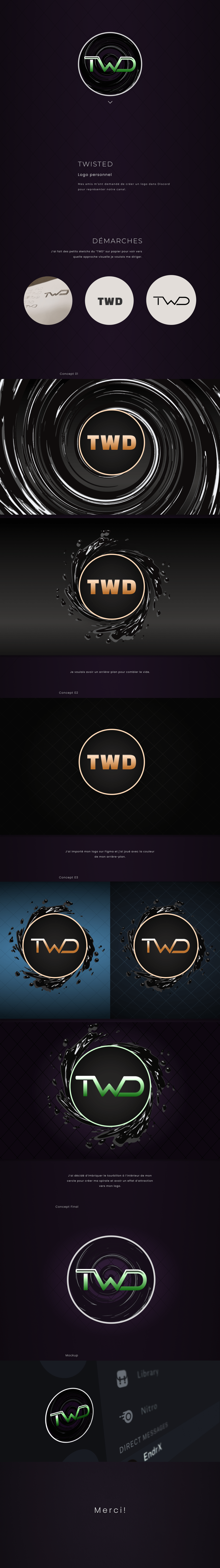 discord logo projet design Spirale tourbillon twd Twist twisted