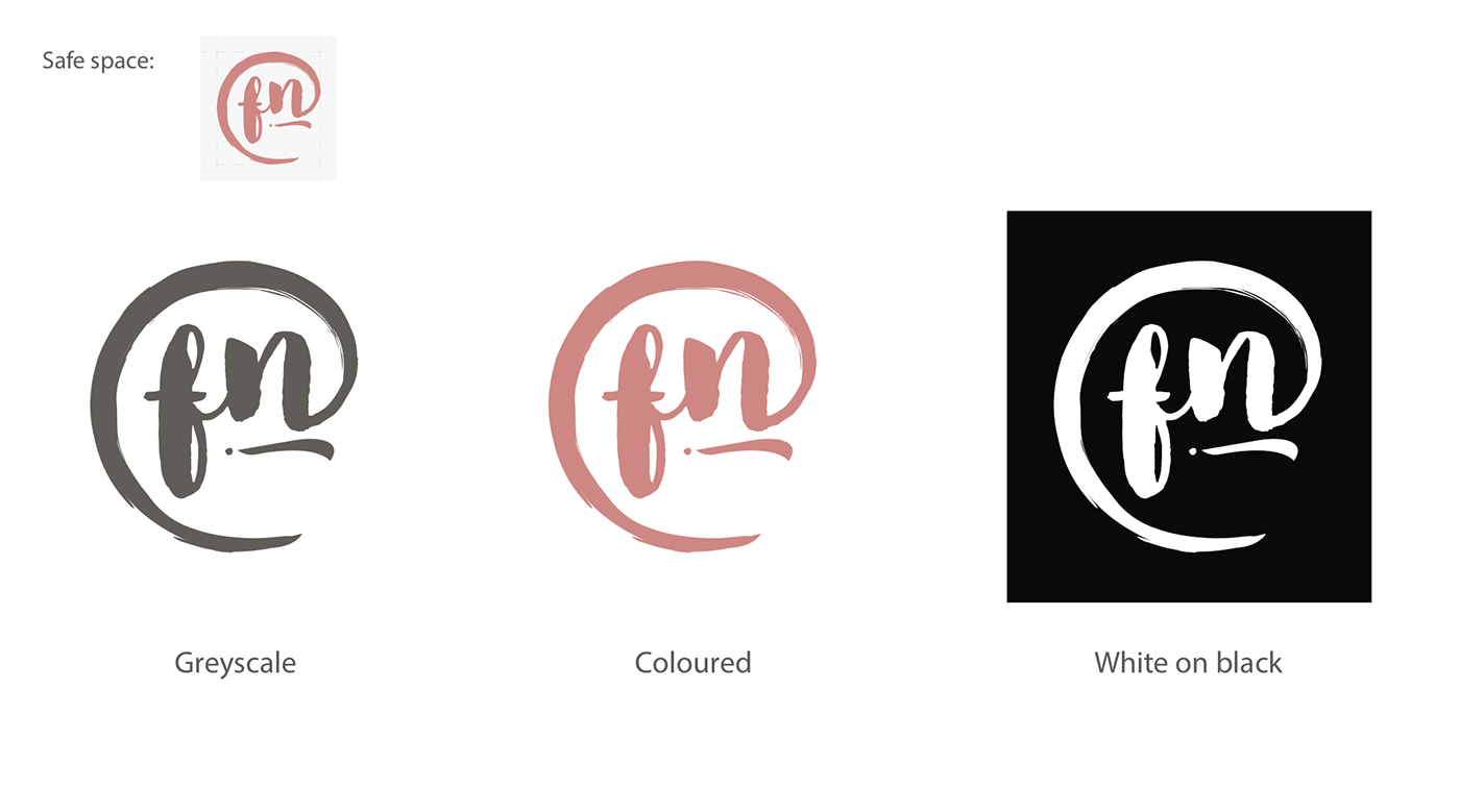 personal branding Logo Design simple minimalistic namecard pink brush identity portfolio print design portfolio